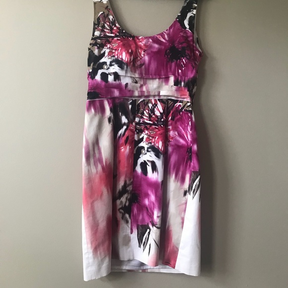 Tahari multicolored floral sleeveless dress - Picture 4 of 7